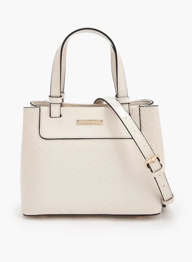 Celeste Monogram Embossed Tote Bag With Double Handle Ramadan Collections